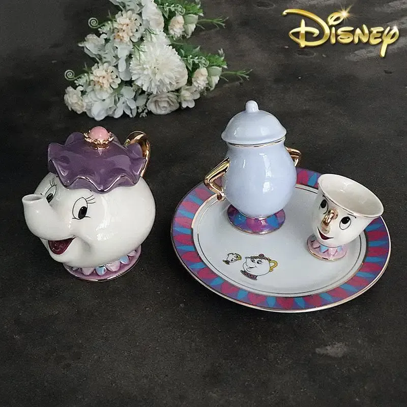 Coffee Tea Jar Set - 뜨거운 차 주전자 만화 미녀와 야수