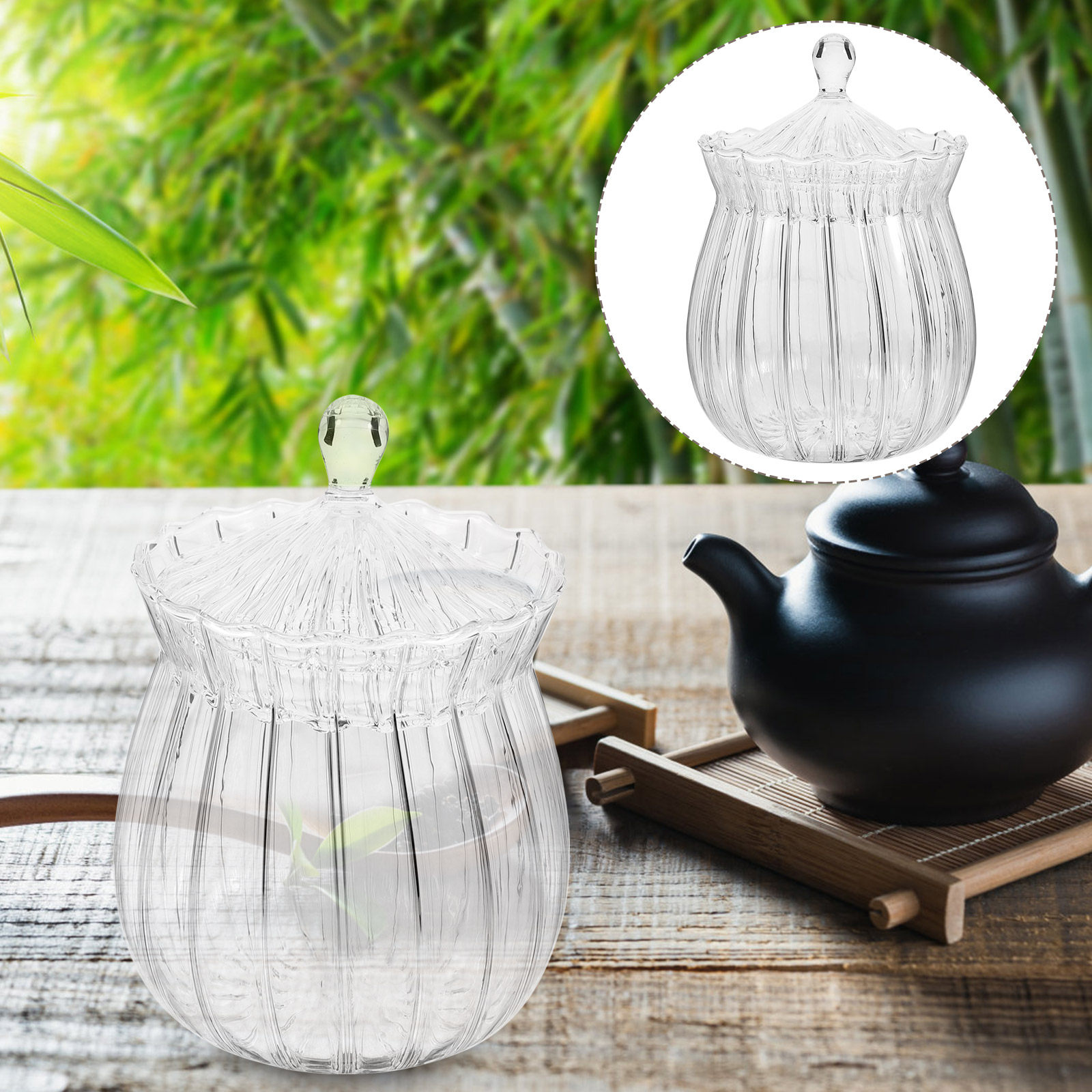 Coffee Tea Jar Set - 투명 유리 설탕병 유럽 스타일 투명