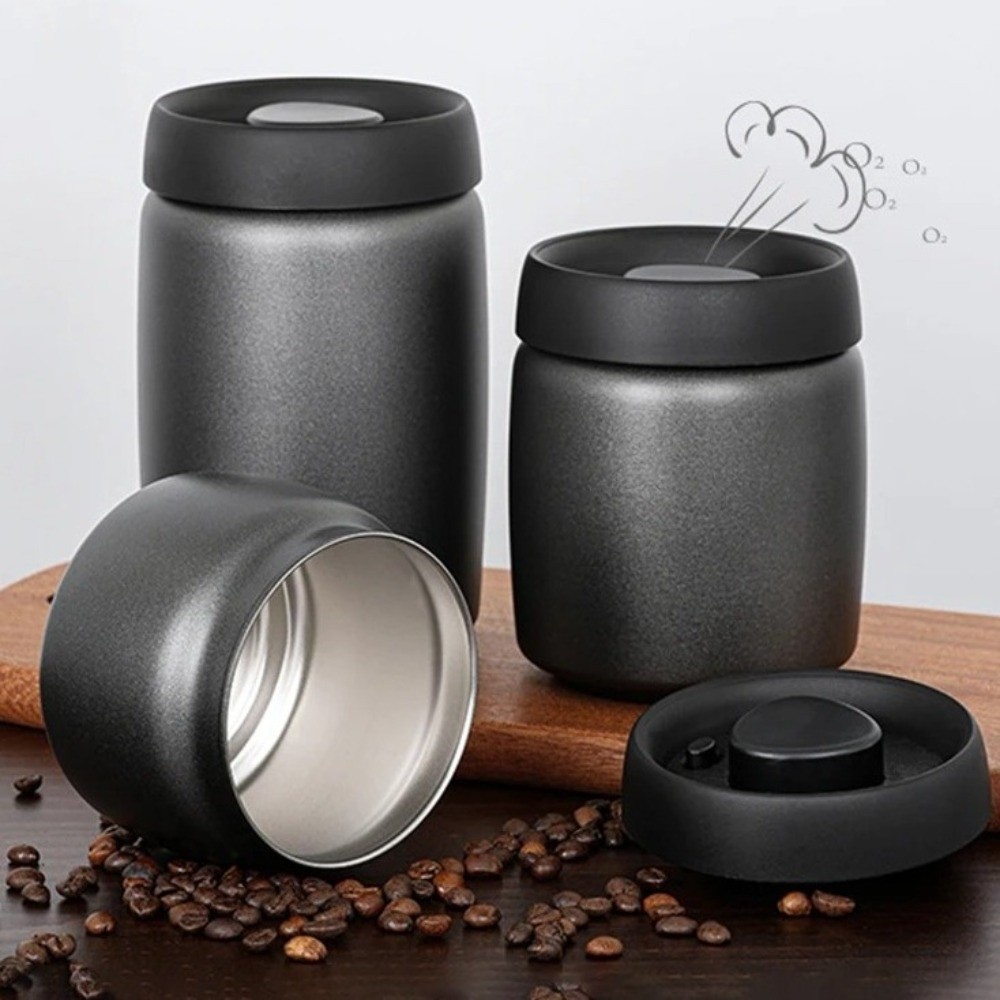 Coffee Tea Jar Set - 스테인리스 스틸 커피 원두 진공 밀폐