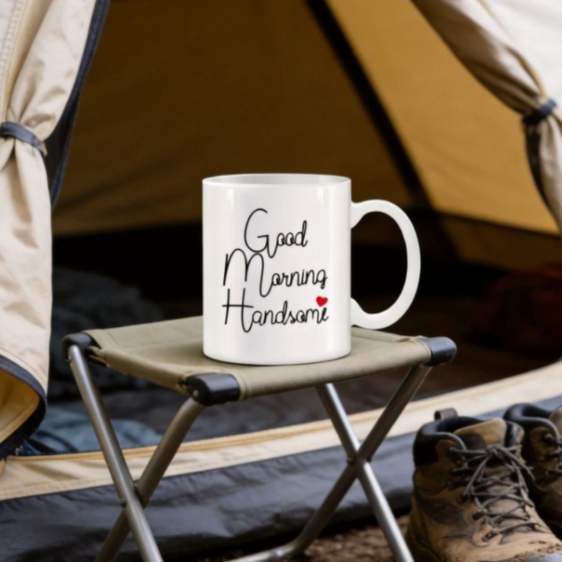 Coffee Tea Good Morning - 특이한 머그컵 세라믹 굿모닝 핸섬 머그