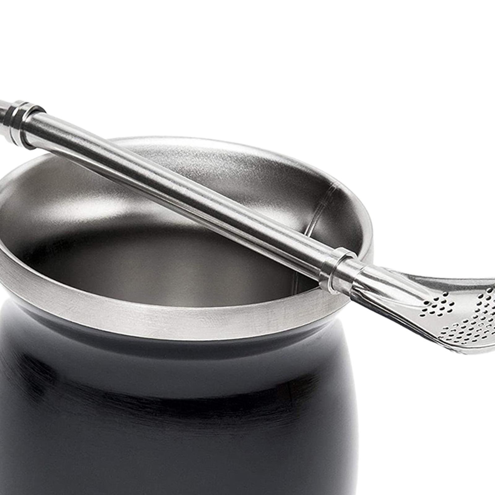 컵 스테인리스 스틸 이중벽 머그컵, 빨대와 스푼 포함, - Coffee Tea Spoon 리뷰 및 가격