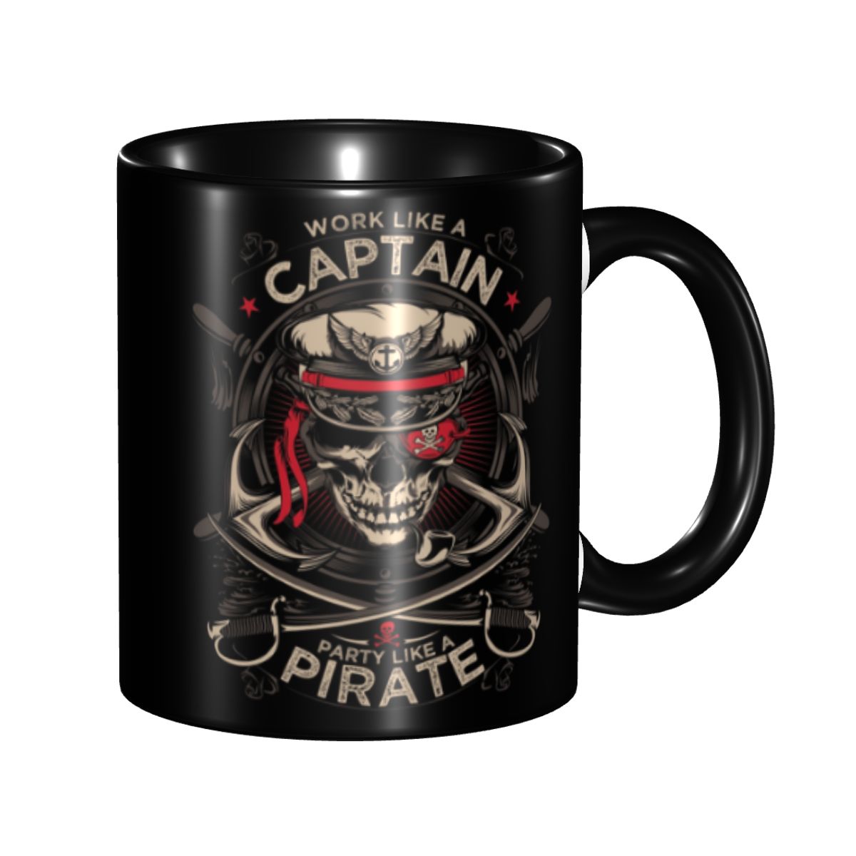 맞춤 제작 선장처럼 일하라 해적처럼 노는 커피 머그컵  - Coffee Tea Like 리뷰 및 가격