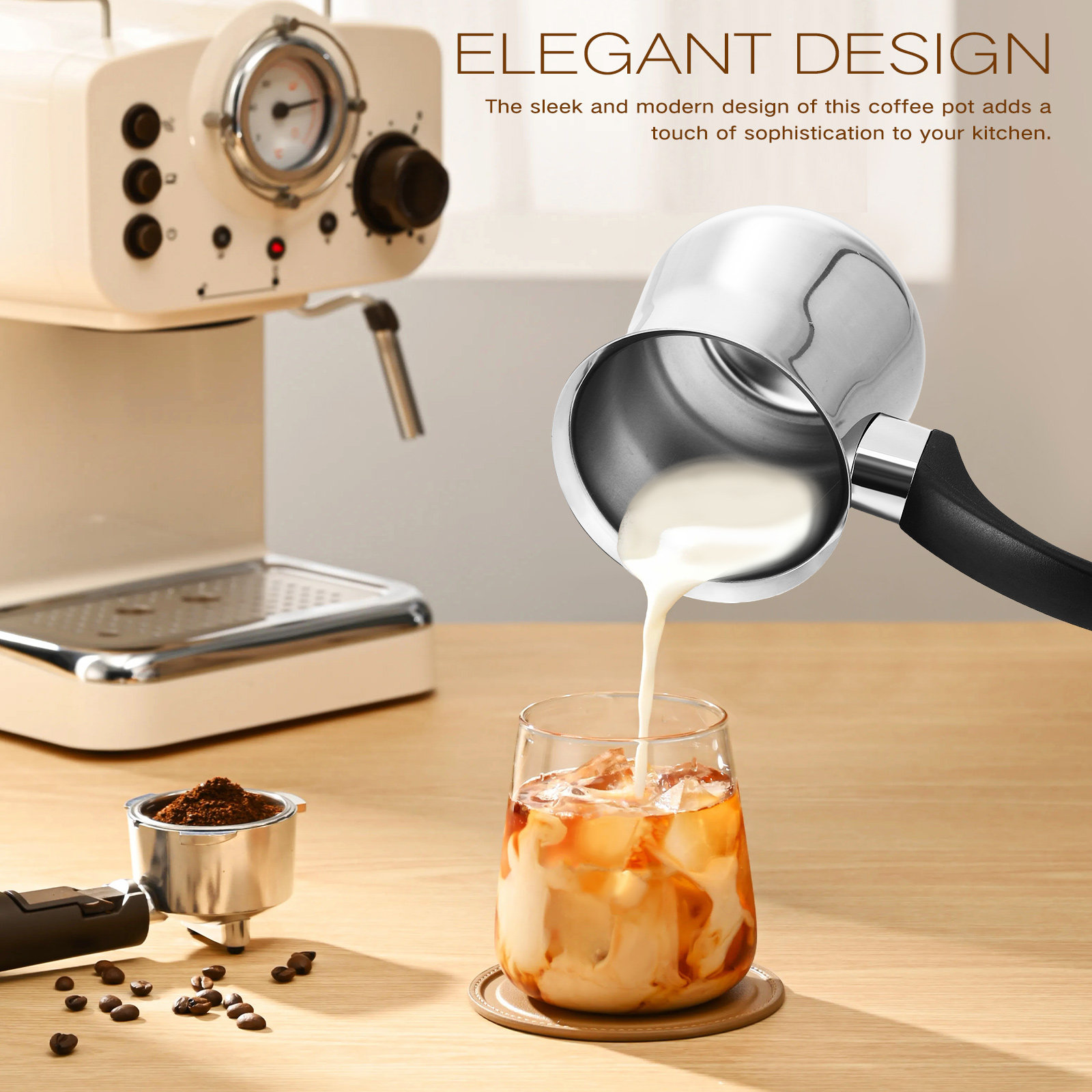 360ml 스테인리스 스틸 터키식 커피 메이커 포트 우 - Coffee Tea Pots 리뷰 및 가격