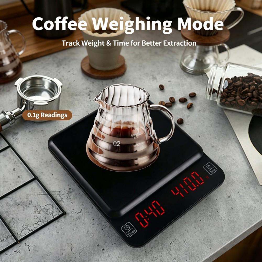 3kg/0.1g 고정밀 디지털 커피 저울, LED 휴대 - Coffee&Tea House Opinie 리뷰 및 가격