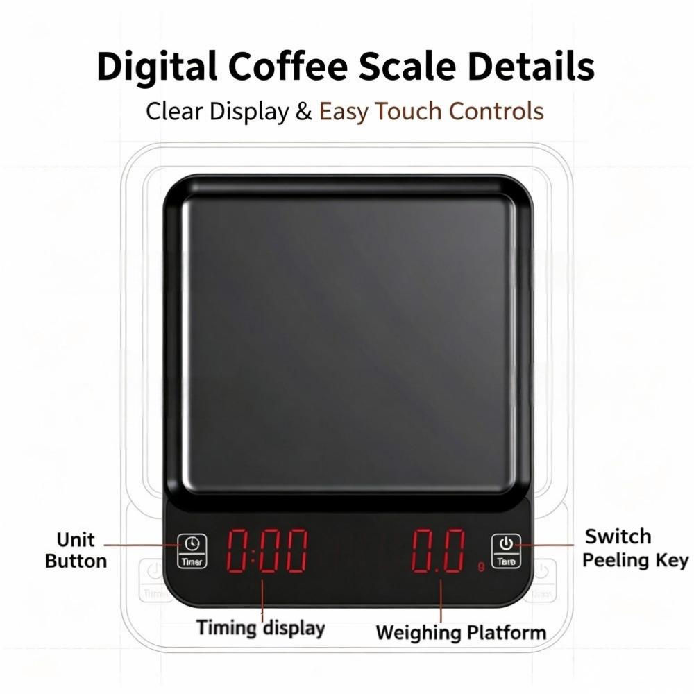 3kg/0.1g 고정밀 디지털 커피 저울, LED 휴대 - Coffee&Tea House Opinie 리뷰 및 가격