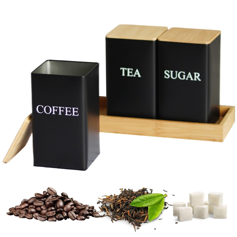 3종 세트 차 커피 설탕 보관 용기 세트(트레이 포함) - Coffee Tea Jar Set 리뷰 및 가격
