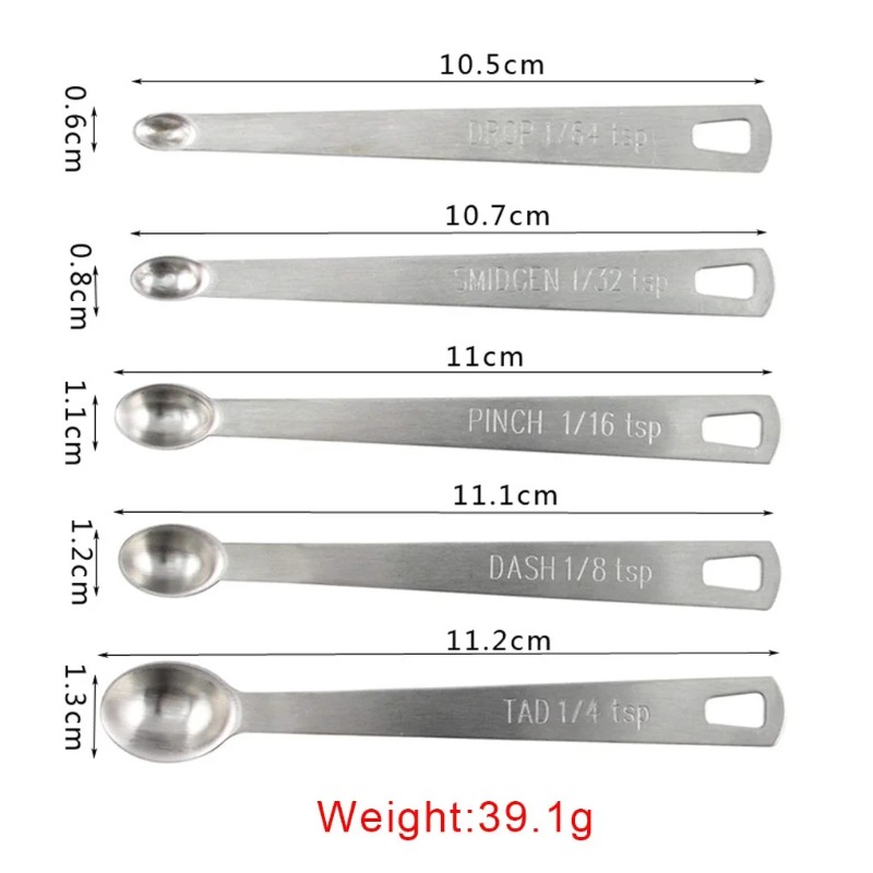 5개 세트 소형 계량 스푼 스테인리스 스틸 커피 차 양 - Coffee Tea Spoon 리뷰 및 가격