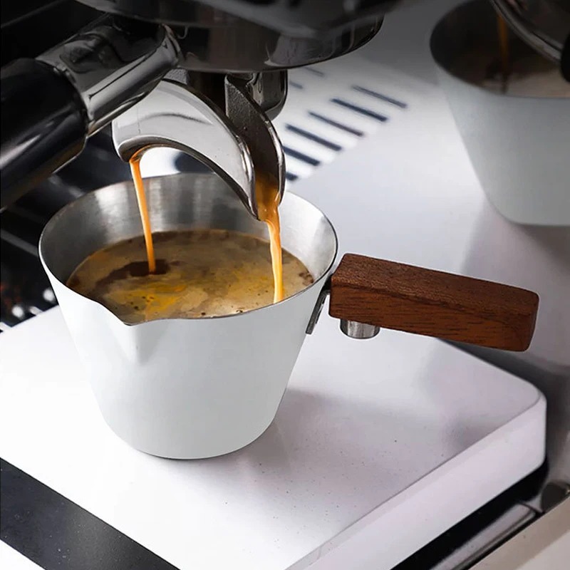 스케일이있는 120ML 에스프레소 측정 컵 나무 손잡이 - Coffee Bean Scale 리뷰 및 가격