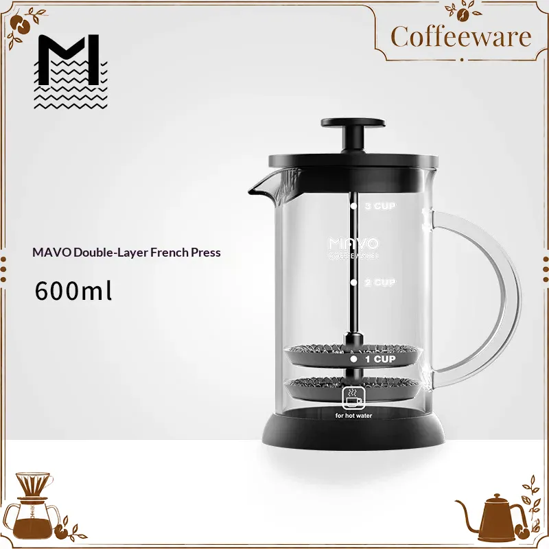 MAVO 프렌치 프레스 커피 메이커 이중 메쉬 필터 2 - Coffee Tea Pots 리뷰 및 가격