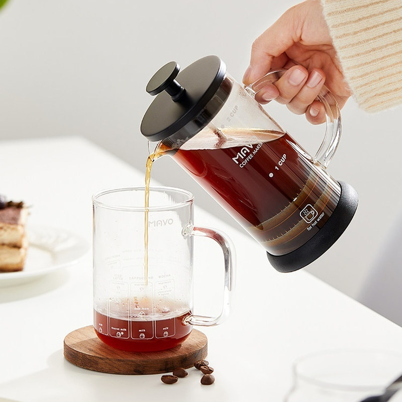 MAVO 프렌치 프레스 커피 메이커 이중 메쉬 필터 2 - Coffee Tea Pots 리뷰 및 가격
