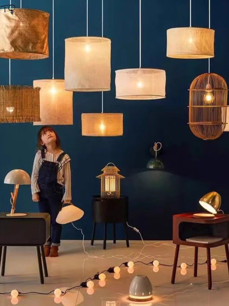 일본 와비사비 레트로 원단 선 아트 장식 펜던트 조명, - Switching Coffee To Tea 리뷰 및 가격