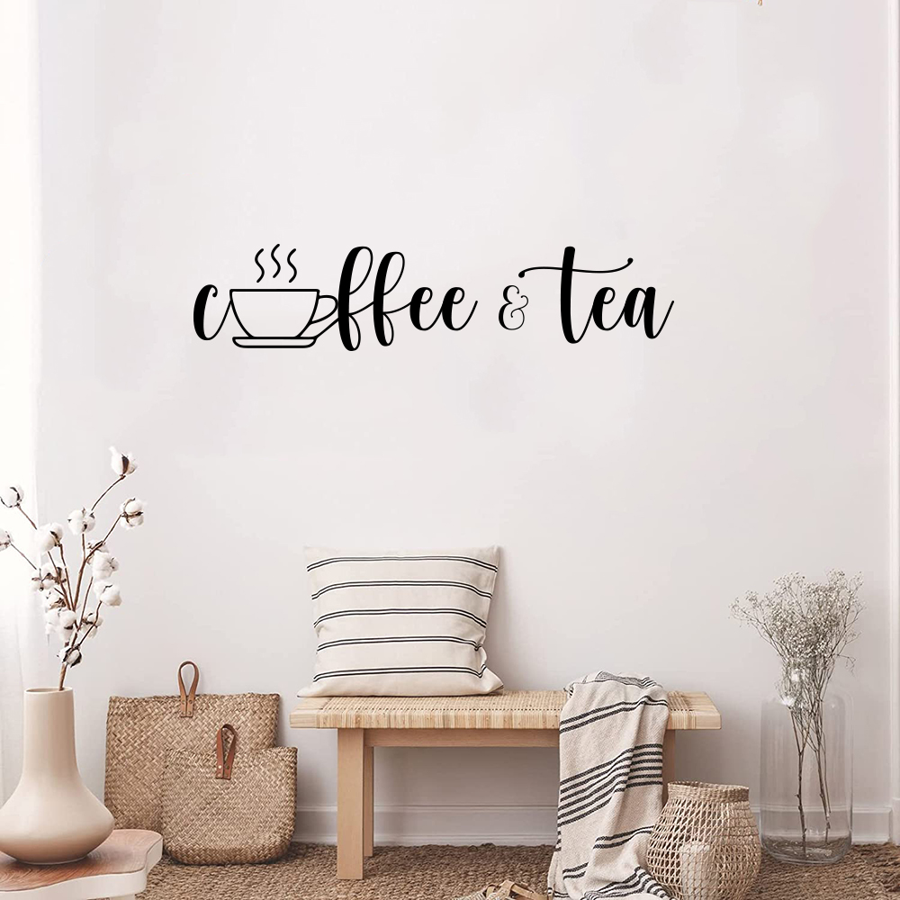 커피 및 차 머그잔 바 창문 벽 스티커, 농가 주방 레 - Switching Coffee To Tea 리뷰 및 가격