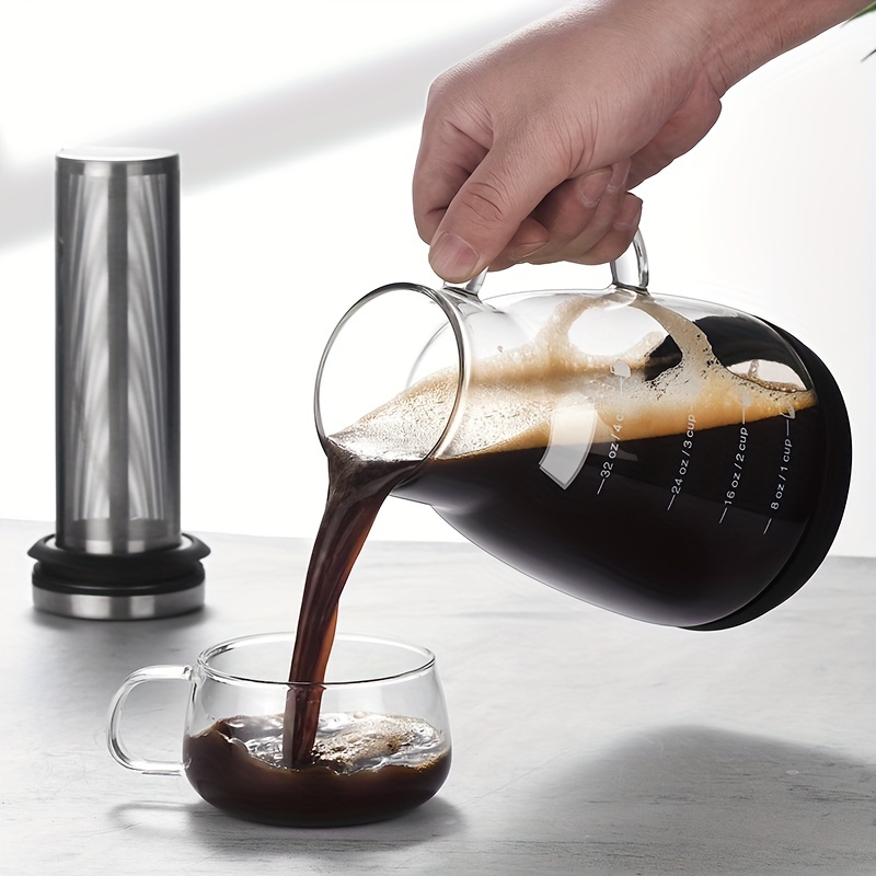 24온스 클래식 유리 콜드브루 커피 피처, 수동 푸어오 - Coffee Tea Maker 리뷰 및 가격
