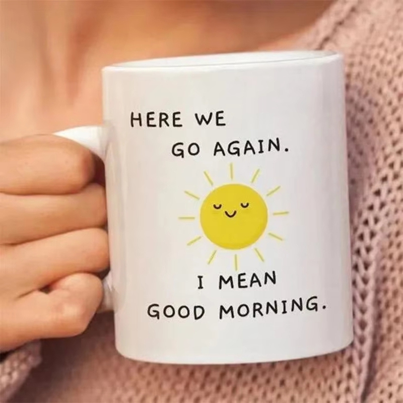 재미있는 냉소적 세라믹 차 커피 컵, 굿모닝 머그잔,  - Coffee Tea Good Morning 리뷰 및 가격