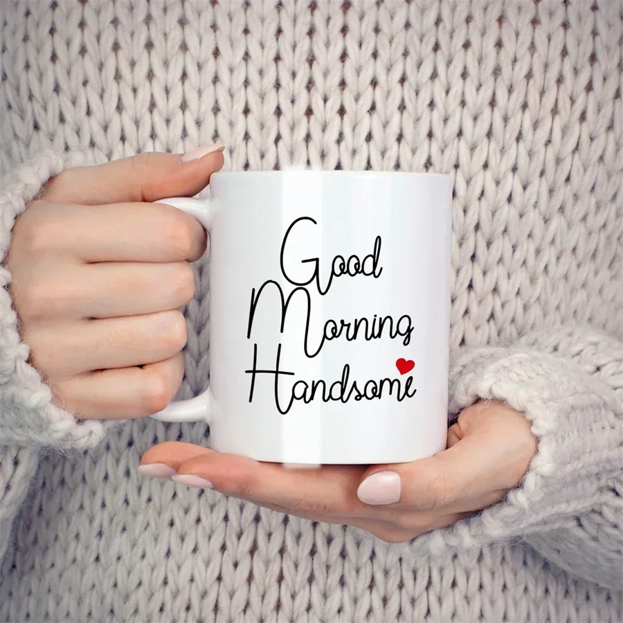 특이한 머그컵 세라믹 굿모닝 핸섬 머그 오리지널 아침식 - Coffee Tea Good Morning 리뷰 및 가격